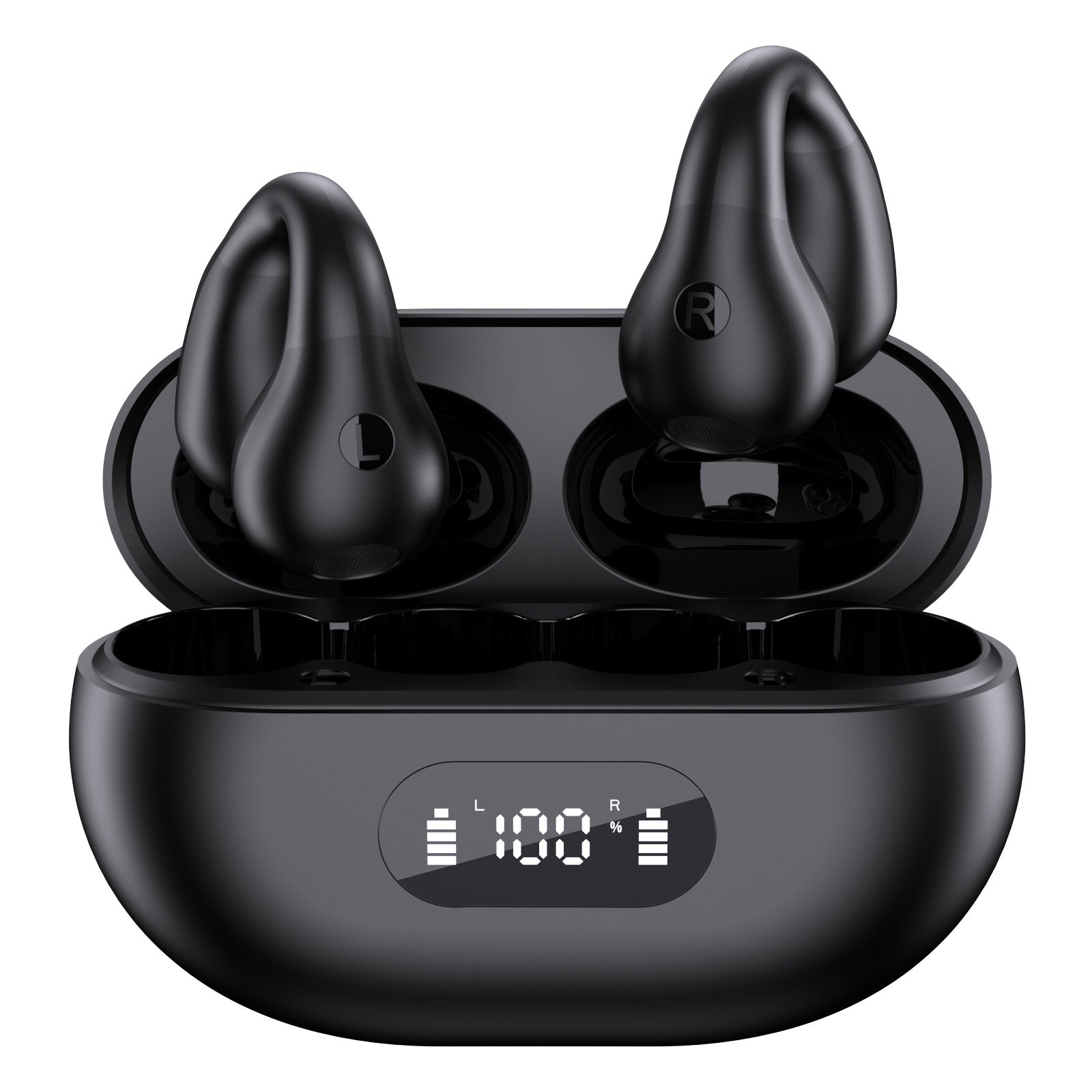 YYK-Q80 Noise Reduction Bluetooth Earbuds TWS Wireless Fitness Headset Ear-Hook Headphones with Digital Display YYK-Q80 Noise Reduction Bluetooth Earbuds TWS Wireless Fitness Headset Ear-Hook Headphones with Digital Display